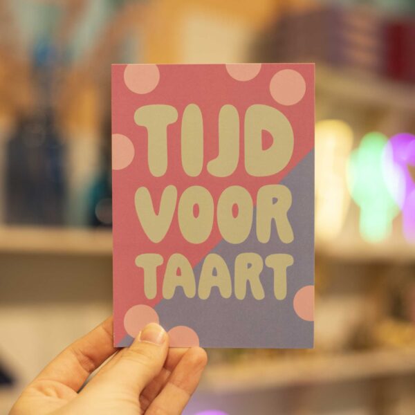 Postkaart BLIJ 003 - TIJD VOOR TAART X12 - Image 2