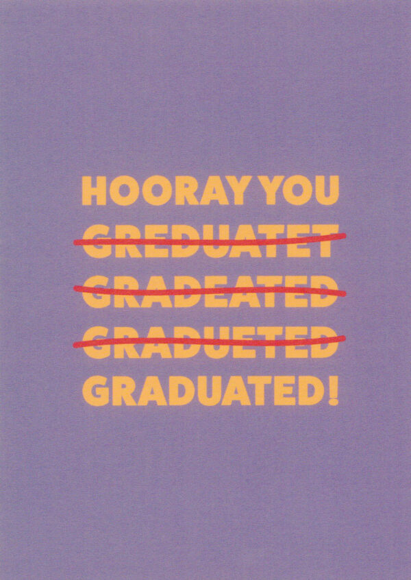 Postkaart Caught a Vibe 089 - HOORAY YOU GRADUATED X12