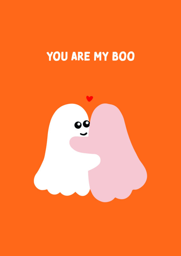 Postkaart Pun Intended. 018 - YOU ARE MY BOO X12