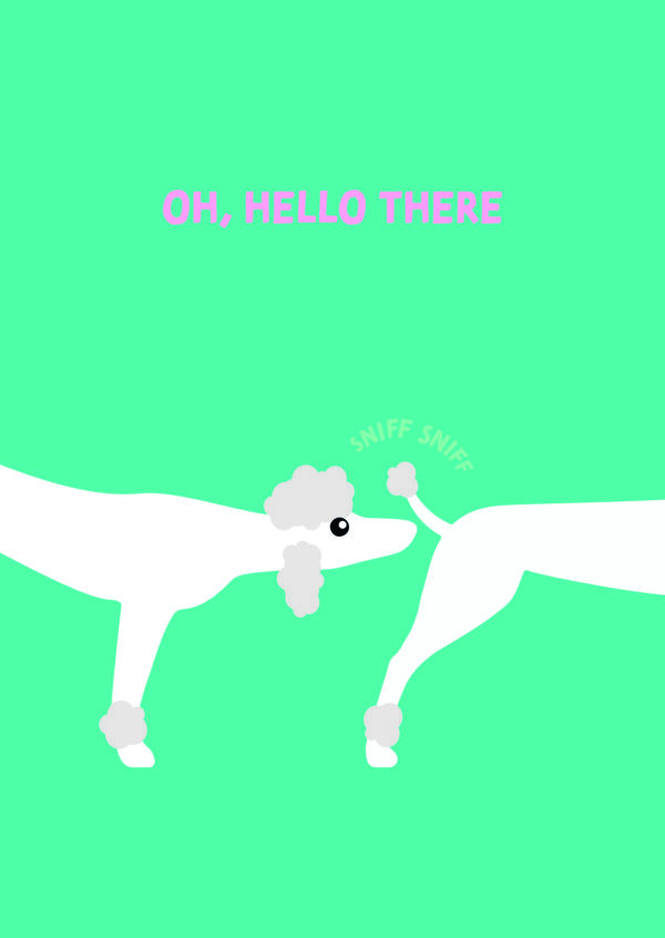 Postkaart Pun Intended. 021 - OH, HELLO THERE X12