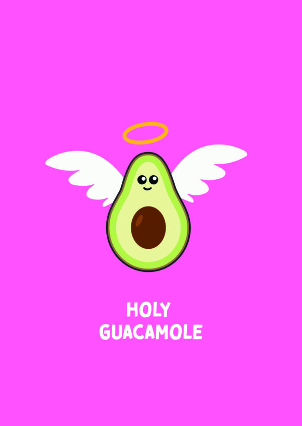 Postkaart Pun Intended. 023 - HOLY GUACAMOLE X12