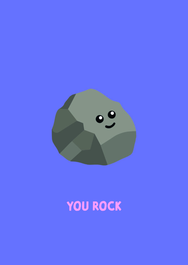 Postkaart Pun Intended. 030 - YOU ROCK X12