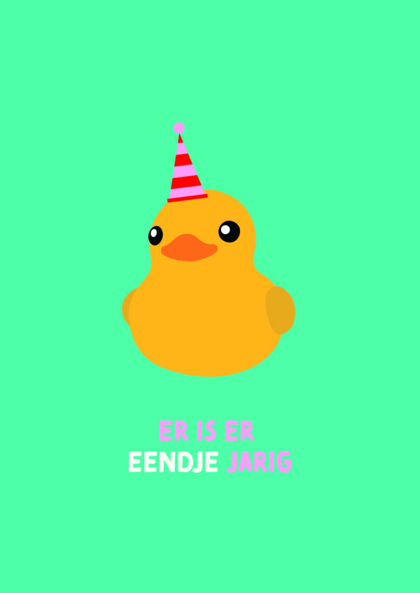 Postkaart Pun Intended. 031 - ER IS ER EENDJE JARIG X12