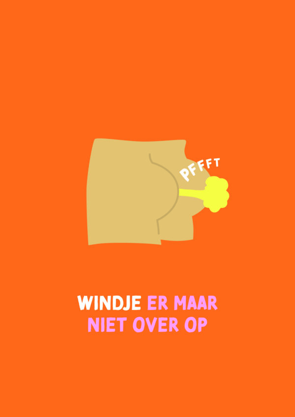 Postkaart Pun Intended. 032 - WINDJE ER MAAR NIET OVER OP X12