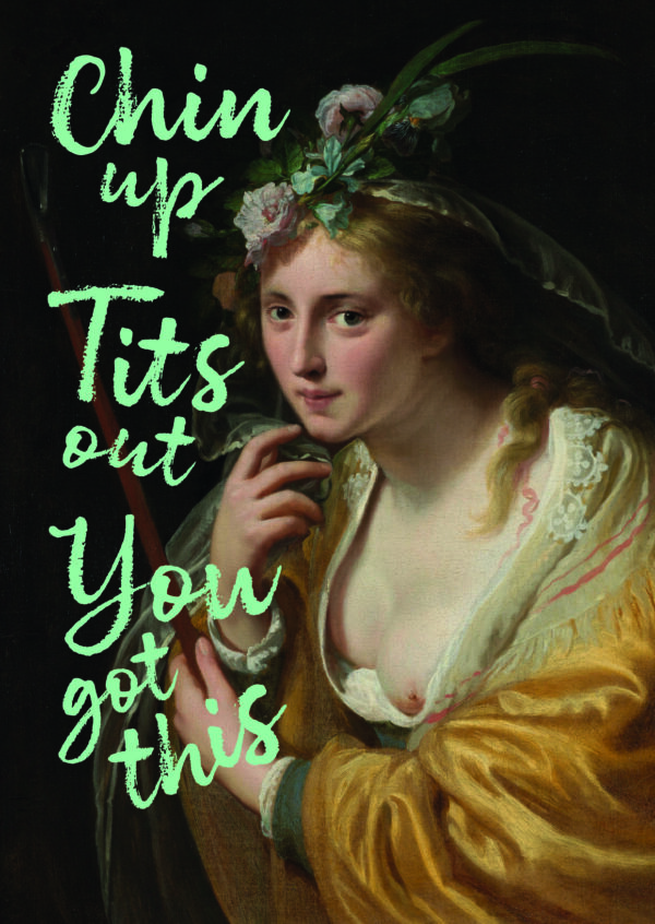 Postkaart Classy, But Make It Sassy 033 - CHIN UP, TITS OUT, YOU GOT THIS X12