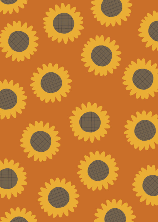 Postkaart Bits & Bops 008 - SUNFLOWERS X12