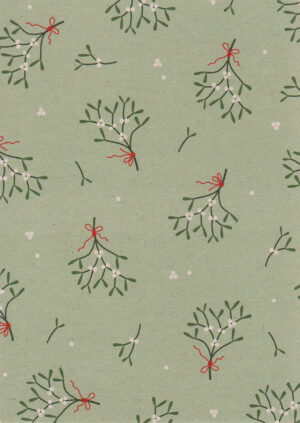 Kerstkaart Bits & Bops 06 - Mistletoe X12