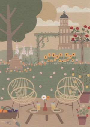 Postkaart Bekurque 13 - Een middag in de tuin bij Erwin en Ineke X12