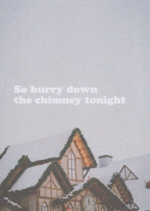 Kerstkaart Caught a Vibe 025 - SO HURRY DOWN THE CHIMNEY TONIGHT X12