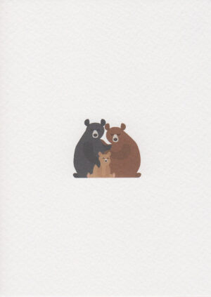 Postkaart The Happy Few 108 - Berenfamilie X12