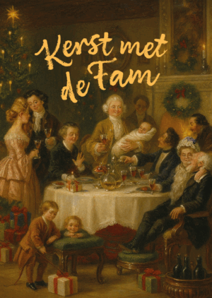 Kerstkaart Classy, But Make It Sassy 01 - KERST MET DE FAM X12
