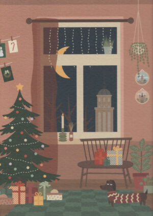 Kerstkaart Deventer - Huiskamer & Lebuinus X6