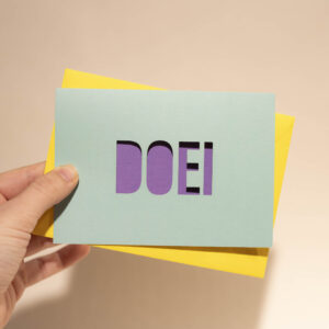 Wenskaart Cut it Out 009 - DOEI X6