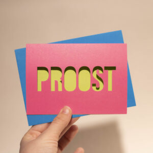Wenskaart Cut it Out 008 - PROOST X6