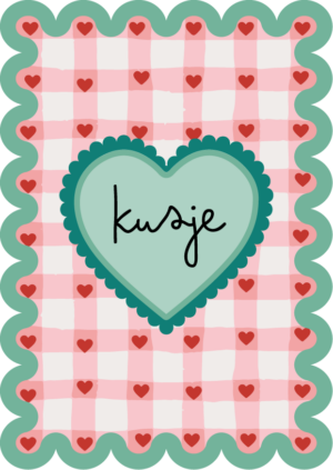 Postkaart Sweet 'n Short 06 - Kusje! X12