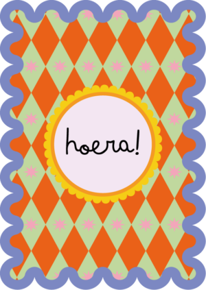 Postkaart Sweet 'n Short 09 - Hoera! X12