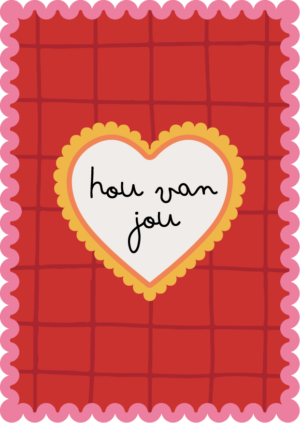 Postkaart Sweet 'n Short 12 - Hou van Jou X12