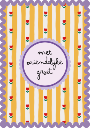 Postkaart Sweet 'n Short 20 - Met Vriendelijke Groet X12