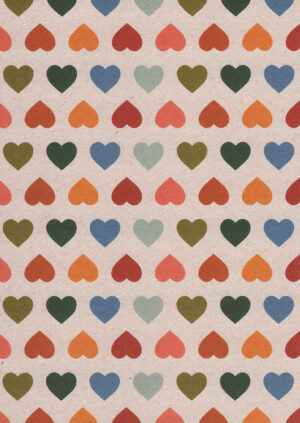 Postkaart Bits & Bops 052 - HEARTS X12