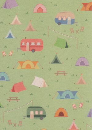 Postkaart Bits & Bops 053 - CAMPING X12