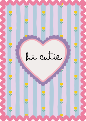 Postkaart Sweet 'n Short 27 - Hi Cutie X12