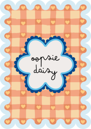 Postkaart Sweet 'n Short 28 - Oopsie Daisy X12