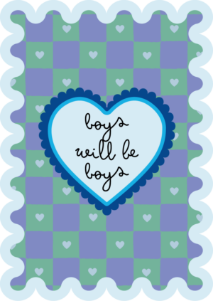 Postkaart Sweet 'n Short 32 - Boys will be Boys X12