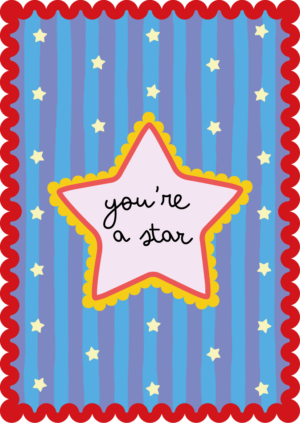 Postkaart Sweet 'n Short 35 - You're a Star X12
