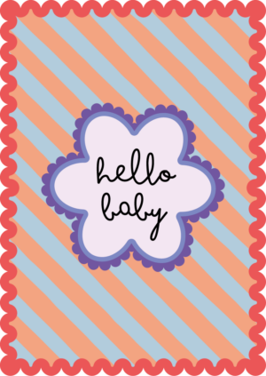 Postkaart Sweet 'n Short 36 - Hello Baby X12