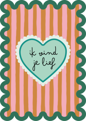 Postkaart Sweet 'n Short 41 - Ik vind je Lief X12