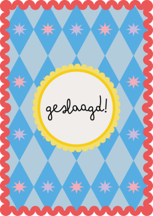 Postkaart Sweet 'n Short 45 - Geslaagd X12