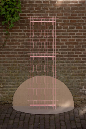 Kaarten wandrek 32-vaks (A6 verticaal, roze)