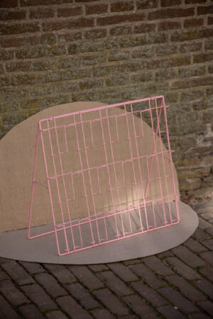 Kaartenrekje 15-vaks (inklapbaar, A6 verticaal, roze)