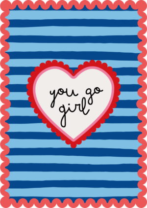 Postkaart Sweet 'n Short 29 - You go Girl X12