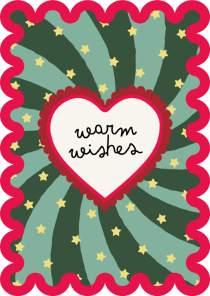 Kerstkaart Sweet 'n Short 04 - Warm Wishes X12