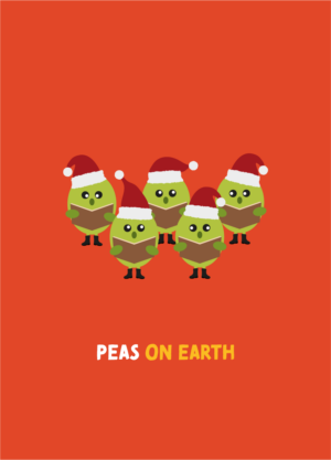 Kerstkaart Pun Intended. 06 - PEAS ON EARTH X12